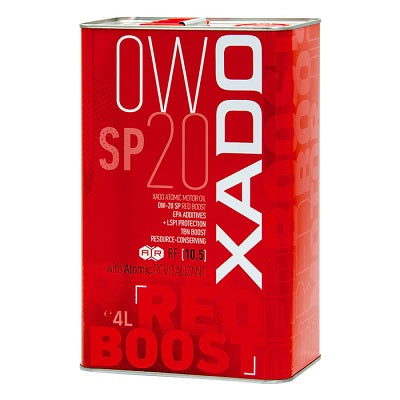 XADO Atomic Oil 0W-20 SP RED BOOST 4L – Full Synthetic Motor Oil | API SP, ILSAC GF-6A