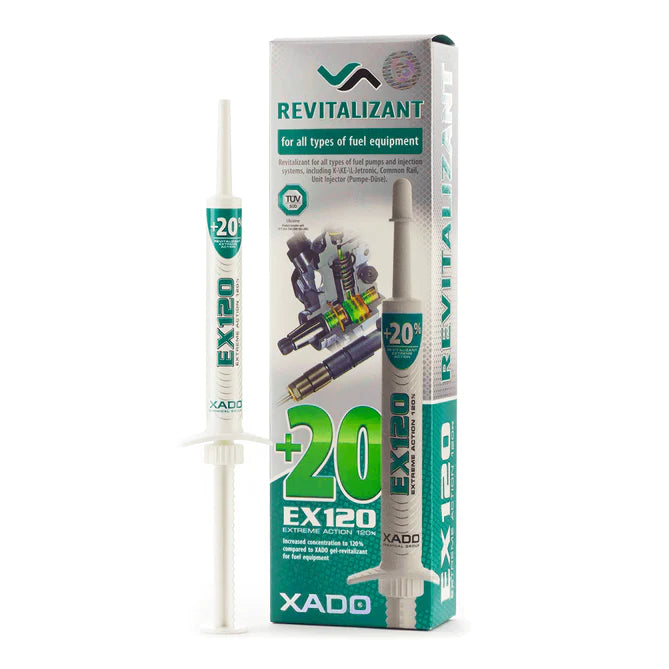 XADO EX120 Fuel Equipment Revitalizant 8ml – Fuel Pump & Injector Repair for Gas & Diesel Engines