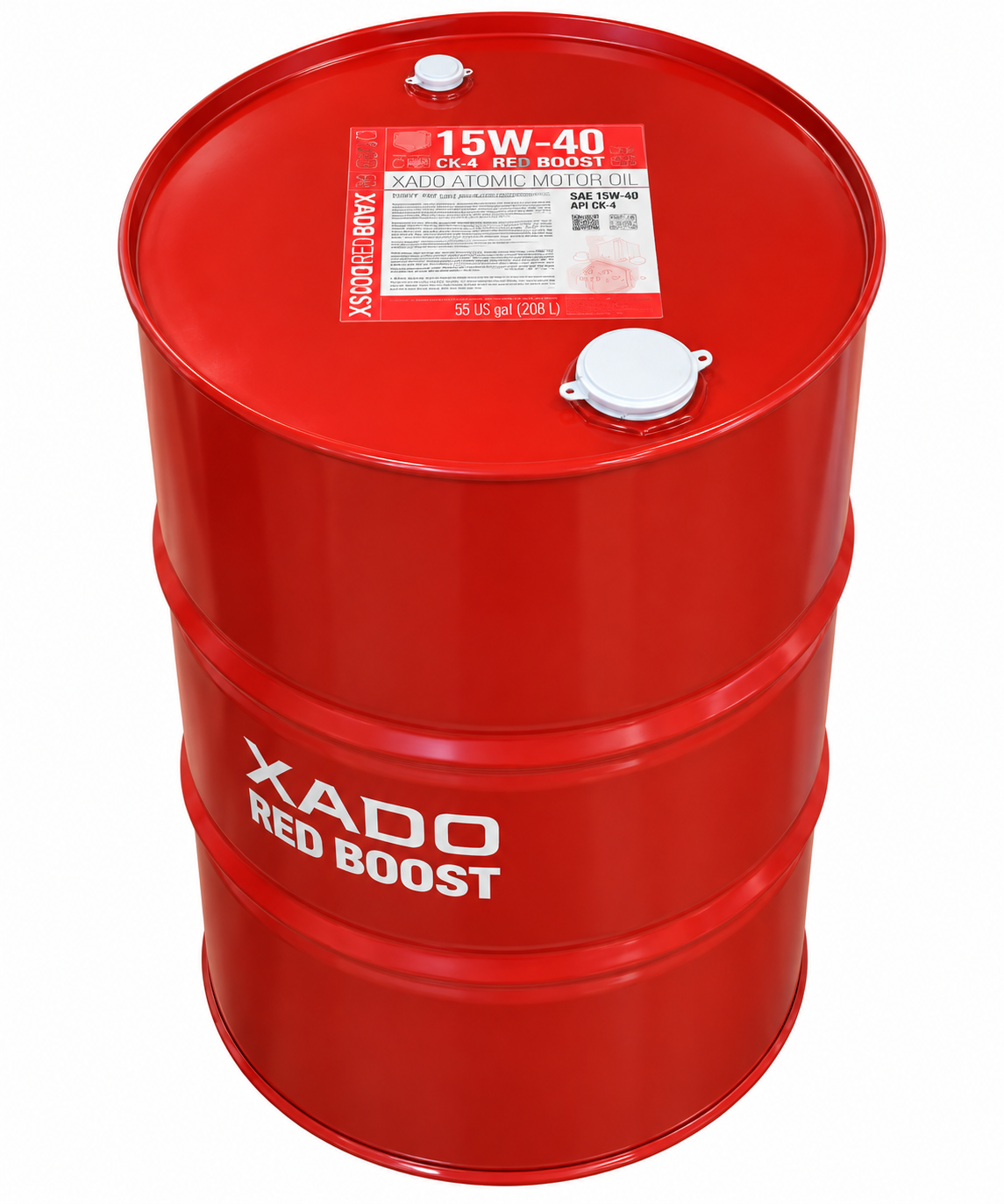 XADO 15W-40 CK-4 Diesel Engine Oil 55 Gal Drum Red Boost