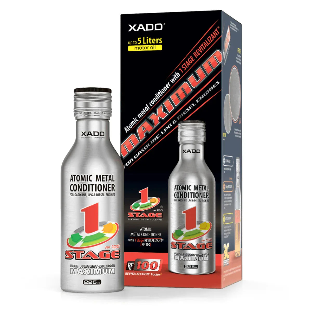 XADO 1-Stage Revitalizant® Maximum for Passenger Car Engines (225 ml / Up to 5 Quarts)