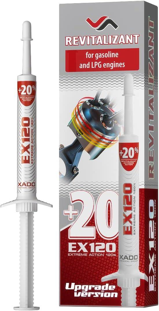 XADO EX120 Gas Engine Restoration Treatment 8ml – 3-Stage Cermet Rebuild for Turbo & Naturally Aspirated Engines