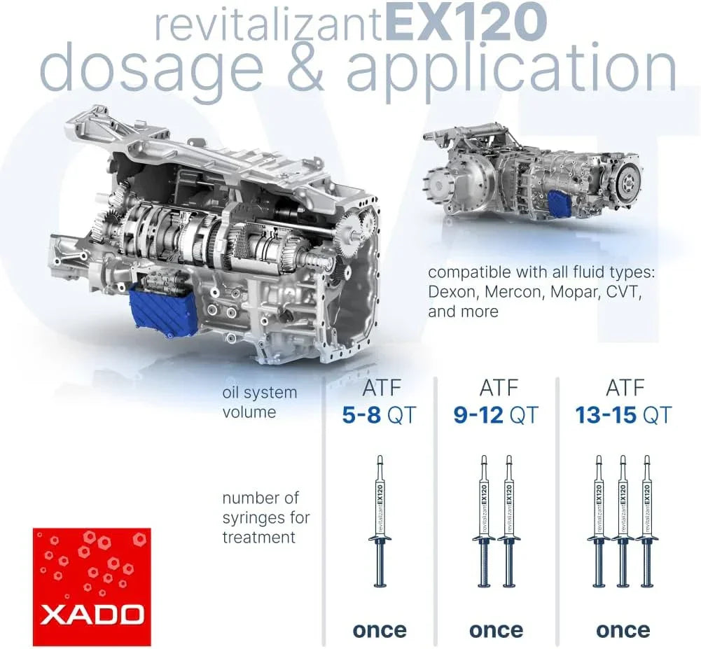 XADO EX120 Automatic Transmission Revitalizant 8ml – ATF Repair & Wear Protection for All Auto Transmissions