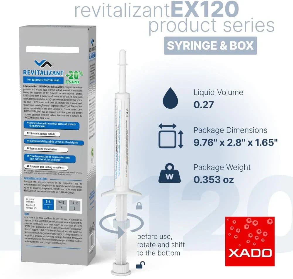 XADO EX120 Automatic Transmission Revitalizant 8ml – ATF Repair & Wear Protection for All Auto Transmissions