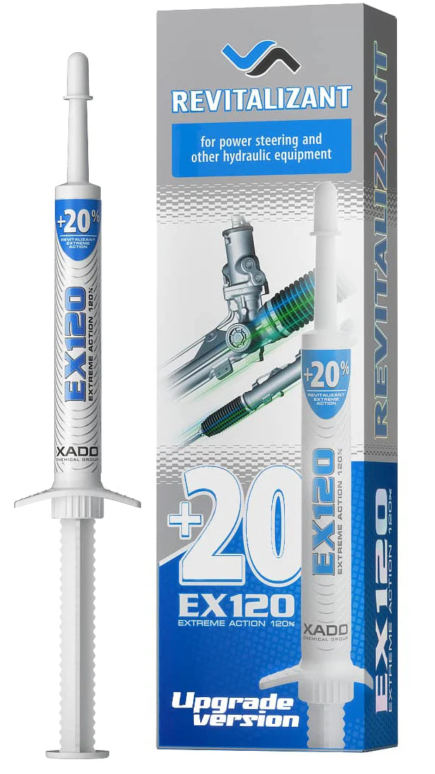 XADO EX120 Power Steering Revitalizant 8ml – Hydraulic Pump Repair & Noise Eliminator