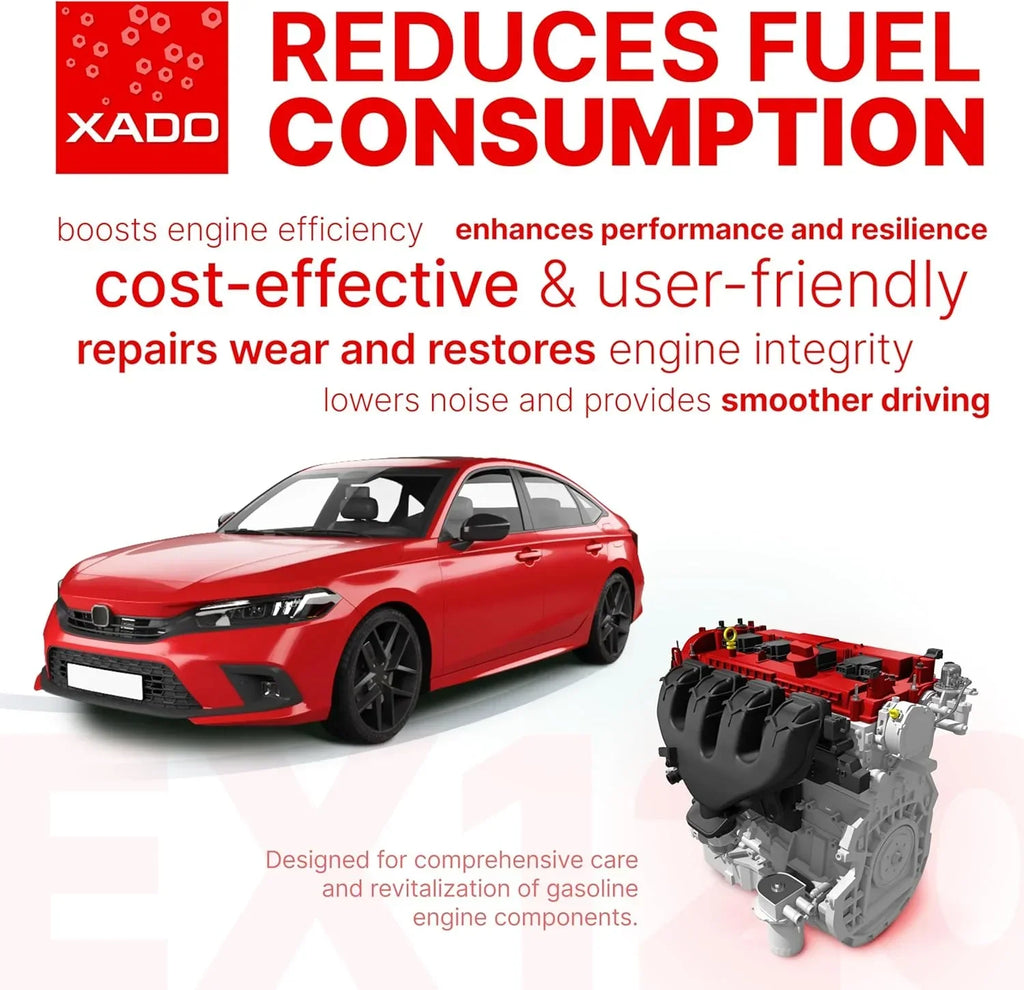 XADO EX120 Gas Engine Revitalizant - 8 ml 3-Stage Treatment for Gasoline Engines