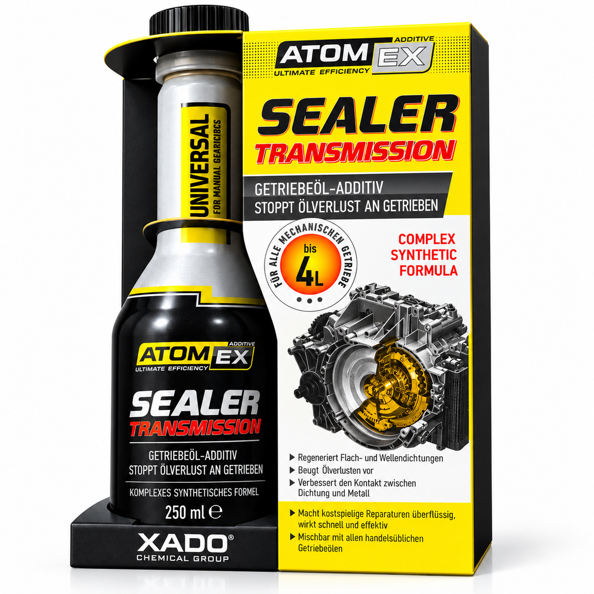 XADO ATOMEX Transmission Sealer Stop Leak Manual Gearbox Oil Additive 250ml