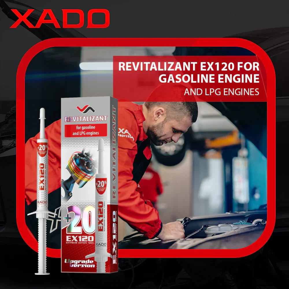 XADO EX120 Gas Engine Revitalizant - 8 ml 3-Stage Treatment for Gasoline Engines