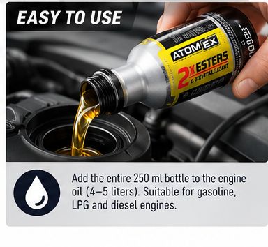 XADO ATOMEX 2X Esters & Revitalizant Engine Oil Additive Treatment 250ml